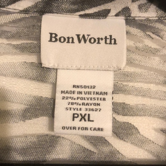 NWOT Bon worth sheer blouse size PXL - Picture 2 of 4